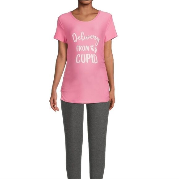 NEW MATERNITY "Delivery From Cupid" Graphic T-Shirt size M and L - Picture 3 of 6